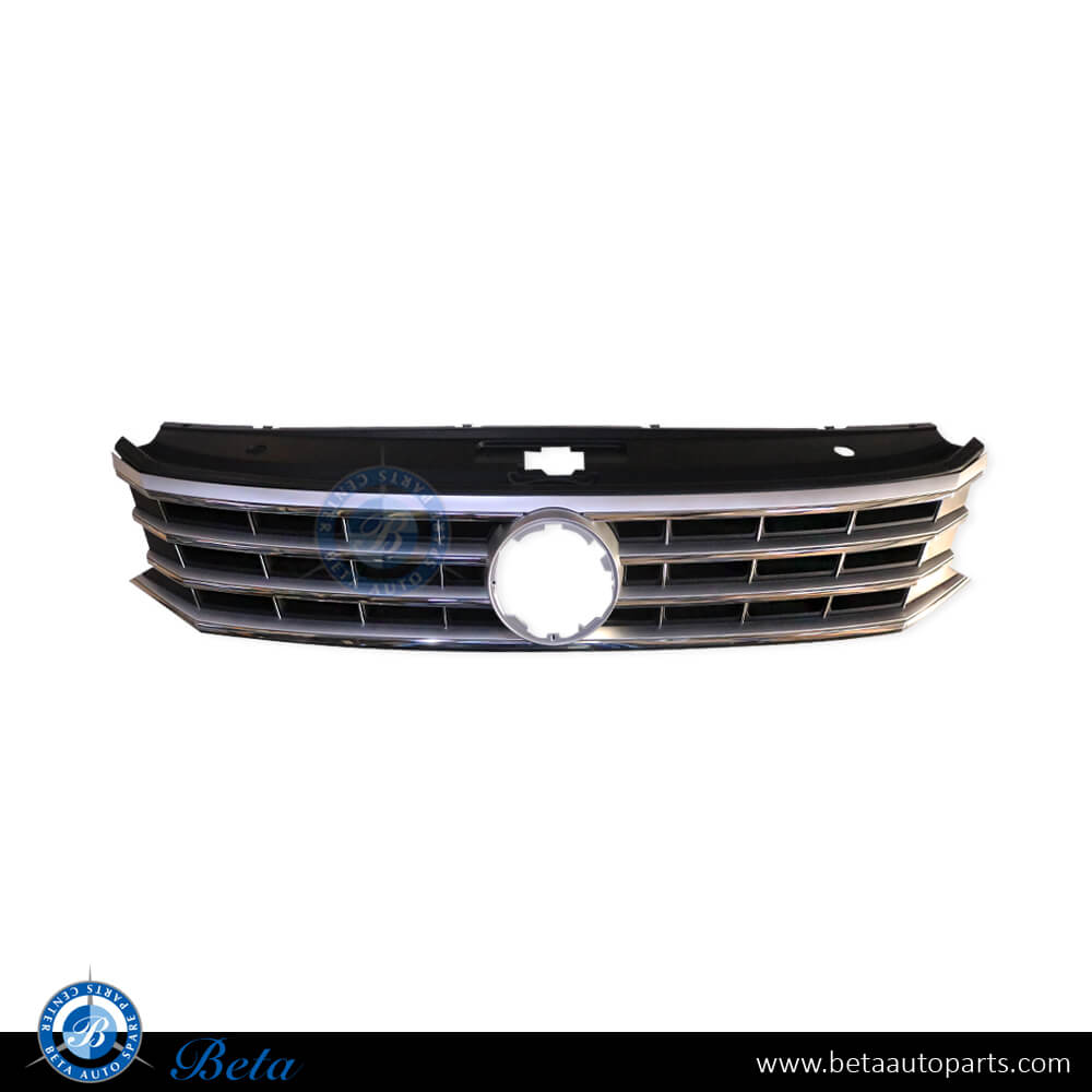 Radiator Grille High Equipped USA type Silver and Chrome for Volkswagen Passat 2015-2019 models, Part Number 561853651JNLB Radiator Grille High Equipped USA type Silver and Chrome for Volkswagen Passat 2015-2019 models, Part Number 561853651JNLB